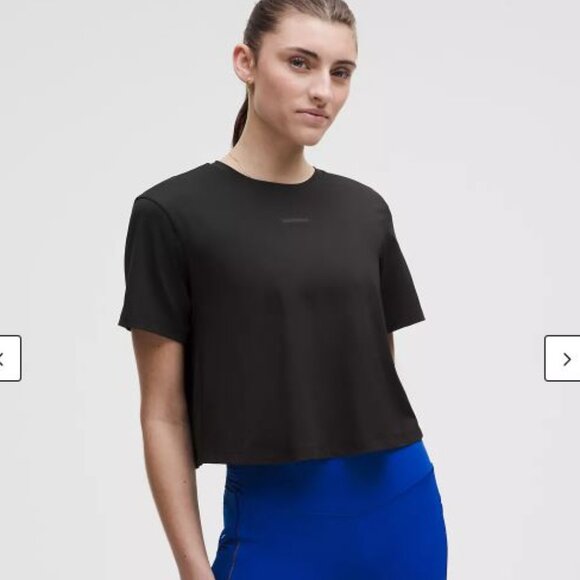 lululemon athletica Tops - NWT Pace Crush Cross-Back Graphic T-Shirt!n Sz XS! Black ! $58 $4.99 ship!